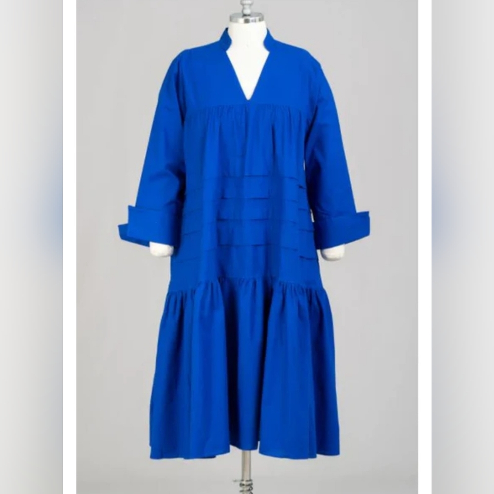 NWT blue midi dress fit up to 2x
